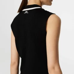 Ramona Knitted Polo Shirt Svart-J.Lindeberg Clearance