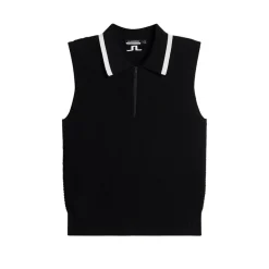 Ramona Knitted Polo Shirt Svart-J.Lindeberg Clearance