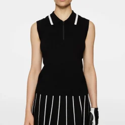 Ramona Knitted Polo Shirt Svart-J.Lindeberg Clearance