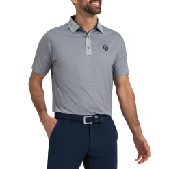 Rock Print Lisle Shirt Grå-FootJoy Outlet