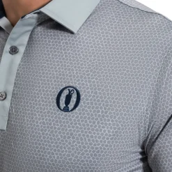 Rock Print Lisle Shirt Grå-FootJoy Outlet