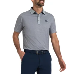 Rock Print Lisle Shirt Grå-FootJoy Outlet