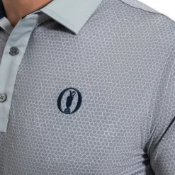 Rock Print Lisle Shirt Grå-FootJoy Outlet