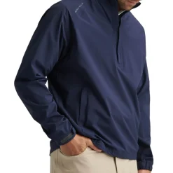 Shield Half-Zip Rain Shell Blå-Peter Millar Outlet