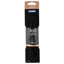 Shoelaces 155 Black 100cm-2GO New