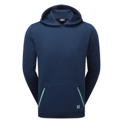 Textured Knit Hoodie Blå-FootJoy Discount