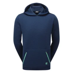 Textured Knit Hoodie Blå-FootJoy Discount