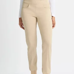 Twill Stretch Pull On Pant Beige-Röhnisch Clearance