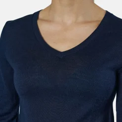 Vernon V-Neck Merino Blå-Cutter & Buck Discount
