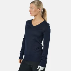 Vernon V-Neck Merino Blå-Cutter & Buck Discount