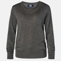 Vernon V-Neck Merino Grå-Cutter & Buck Best