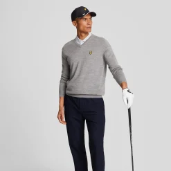 V-Neck Merino Blend Grå-Lyle & Scott