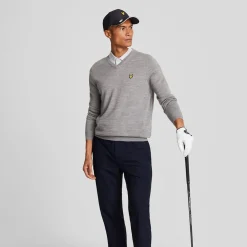 V-Neck Merino Blend Grå-Lyle & Scott