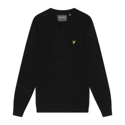 V-Neck Merino Blend Svart-Lyle & Scott Hot