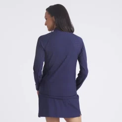 W Houndstooth 1/4 Zip-Puma Hot