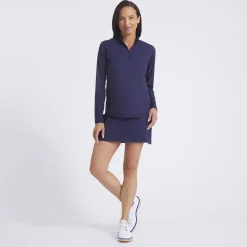 W Houndstooth 1/4 Zip-Puma Hot