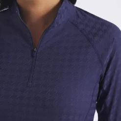 W Houndstooth 1/4 Zip-Puma Hot