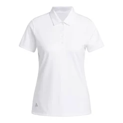 W Solid Performance Short Sleeve Polo Shirt Vit-Adidas Hot