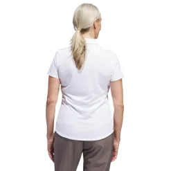 W Solid Performance Short Sleeve Polo Shirt Vit-Adidas Hot