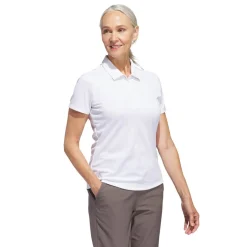 W Solid Performance Short Sleeve Polo Shirt Vit-Adidas Hot