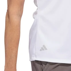 W Solid Performance Short Sleeve Polo Shirt Vit-Adidas Hot