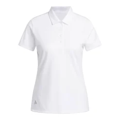 W Solid Performance Short Sleeve Polo Shirt Vit-Adidas Hot