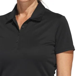 W Solid Performance Short Sleeve Polo Shirt Svart-Adidas Clearance