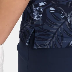 W Tech Hidden Button Pique AOP Blå-Bogeys & Birdies Discount