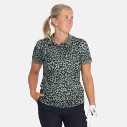 W Tech Hidden Button Pique AOP Svart-Bogeys & Birdies Clearance