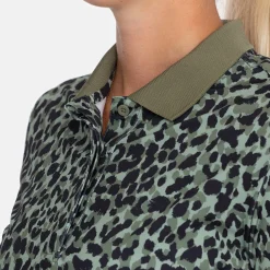 W Tech Hidden Button Pique AOP Svart-Bogeys & Birdies Clearance