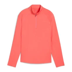 W You-V Solid 1/4 Zip-Puma Best