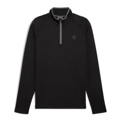 Waffle Fleece 1/4 Zip Svart-Puma Clearance