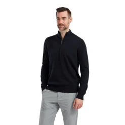 Wool Blend 1/2 Zip Blå-FootJoy Best