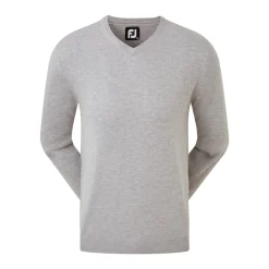Wool Blend V-Neck Grå-FootJoy