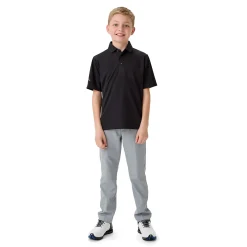 Youth Unisex Solid Polo Svart-Callaway