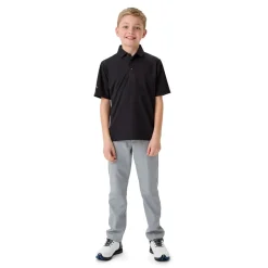 Youth Unisex Solid Polo Svart-Callaway